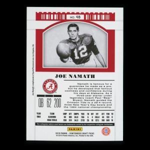 Joe Namath 2019 Contender Draft Picks Season Ticket Crimson Tide