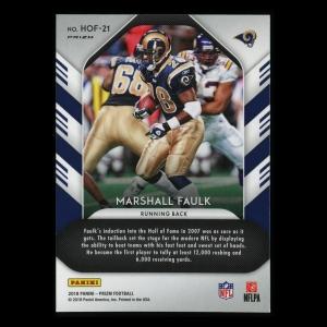 Marshall Faulk 2018 Prizm Hall of Fame Silver Rams