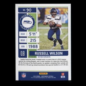 Russell Wilson 2019 Contenders Season Ticket Seahawks