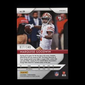 Marquise Goodwin 2018 Prizm Red Wave 49ers 27/149