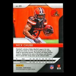 Nick Chubb RC 2018 Prizm Rookie Broncos