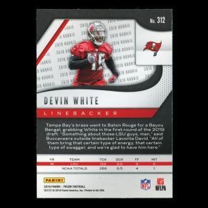 Devin White RC 2019 Prizm Rookie Buccaneers