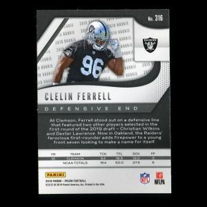Clelin Ferrell RC 2019 Prizm Rookie Raiders