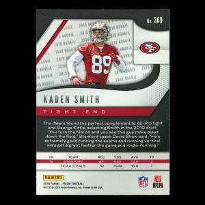 Kaden Smith RC 2019 Prizm Rookie 49ers