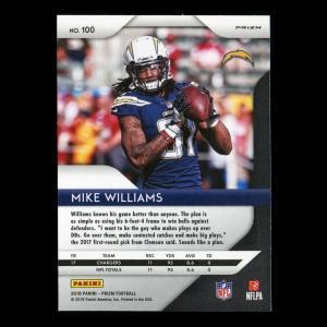 Mike Williams 2018 Prizm Silver Chargers