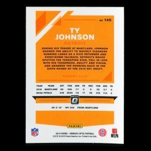 Ty Johnson RC 2019 Optic Rookie Lions