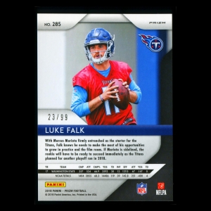 Luke Falk RC 2018 Prizm Blue Scope Rookie Titans 23/99
