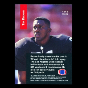 Tim Brown 1993 Playoff Raiders