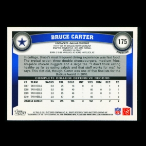 Bruce Carter RC 2011 Topps Chrome Refractor Cowboys