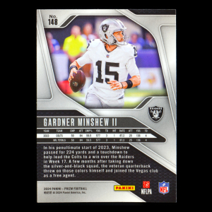 Gardner Minshew II 2024 Panini Prizm Raiders