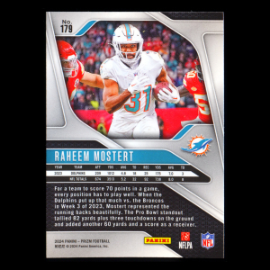Raheem Mostert 2024 Panini Prizm Dolphins