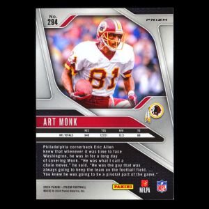 Art Monk 2024 Panini Prizm Orange Ice Redskins