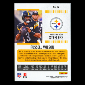 Russell Wilson 2024 Panini Contenders Steelers