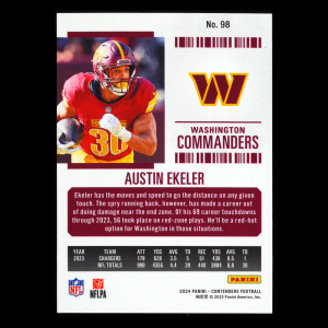 Austin Ekeler 2024 Panini Contenders Commanders