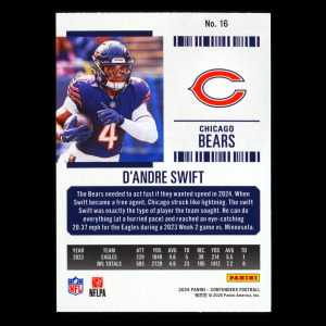 DAndre Swift 2024 Panini Contenders Bears