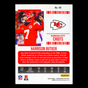 Harrison Butker 2024 Panini Contenders Chiefs