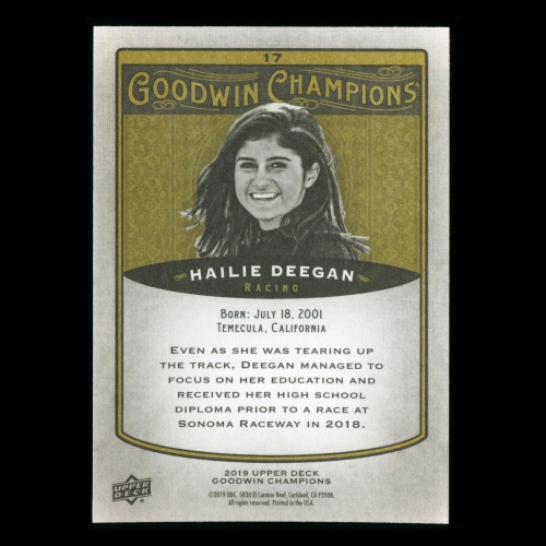 Hailie Deegan 2019 Upper Deck Goodwin Champions #17