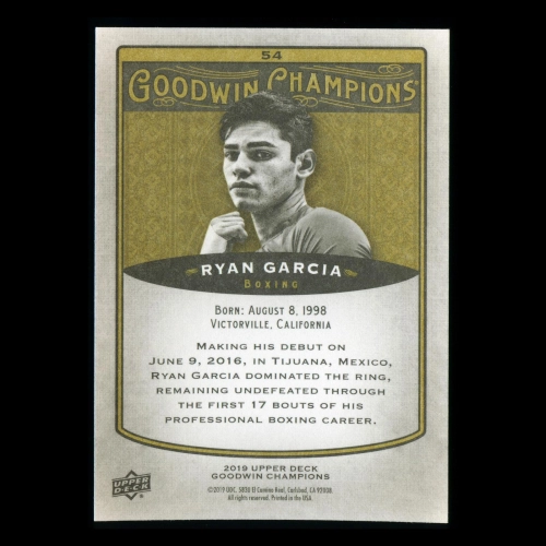 Ryan Garcia 2019 Upper Deck Goodwin Champions #54