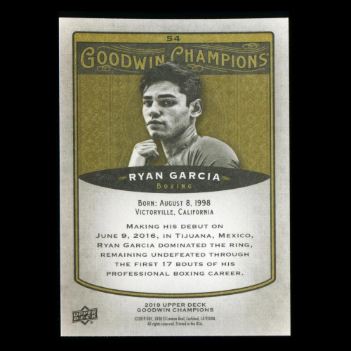Ryan Garcia 2019 Upper Deck Goodwin Champions #54