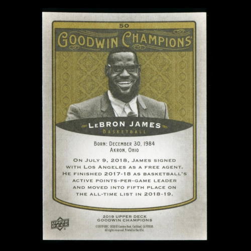 LeBron James 2019 Upper Deck Goodwin Champions Lakers #50