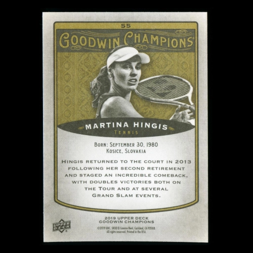 Martina Hingis 2019 Upper Deck Goodwin Champions #55