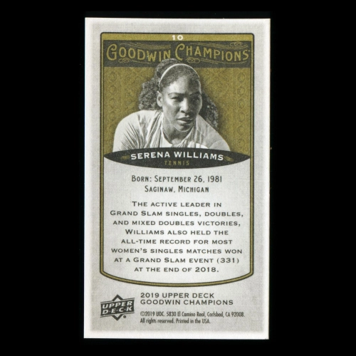 Serena Williams 2019 Upper Deck Goodwin Champions Mini #10