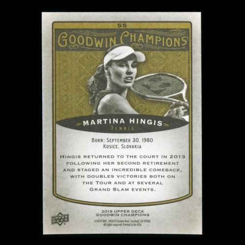 Martina Hingis 2019 Upper Deck Goodwin Champions #55