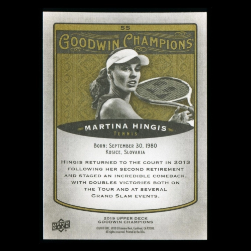 Martina Hingis 2019 Upper Deck Goodwin Champions #55