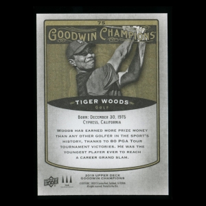 Tiger Woods 2019 Upper Deck Goodwin Champions #75