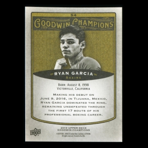 Ryan Garcia 2019 Upper Deck Goodwin Champions #54