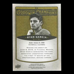 Ryan Garcia 2019 Upper Deck Goodwin Champions #54