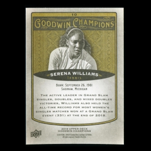 Serena Williams 2019 Upper Deck Goodwin Champions #10
