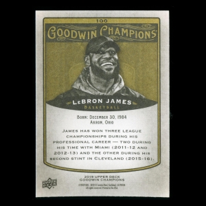 LeBron James 2019 Upper Deck Goodwin Champions Lakers #100