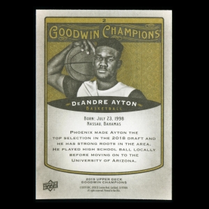 DeAndre Ayton 2019 Upper Deck Goodwin Champions Suns #2