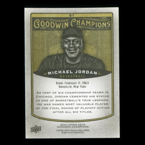 Michael Jordan 2019 Upper Deck Goodwin Champions Bulls #51