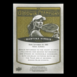 Martina Hingis 2019 Upper Deck Goodwin Champions #55