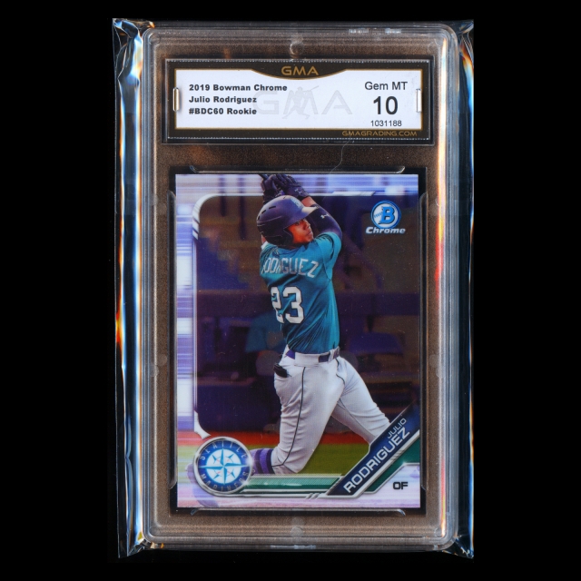 Julio Rodriguez 2019 Bowman Chrome Draft Mariners Gem MT 10