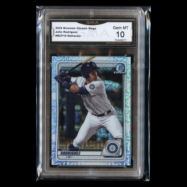 Julio Rodriguez 2020 Bowman Chrome Mega Prospects Refractor Mariners Gem MT 10