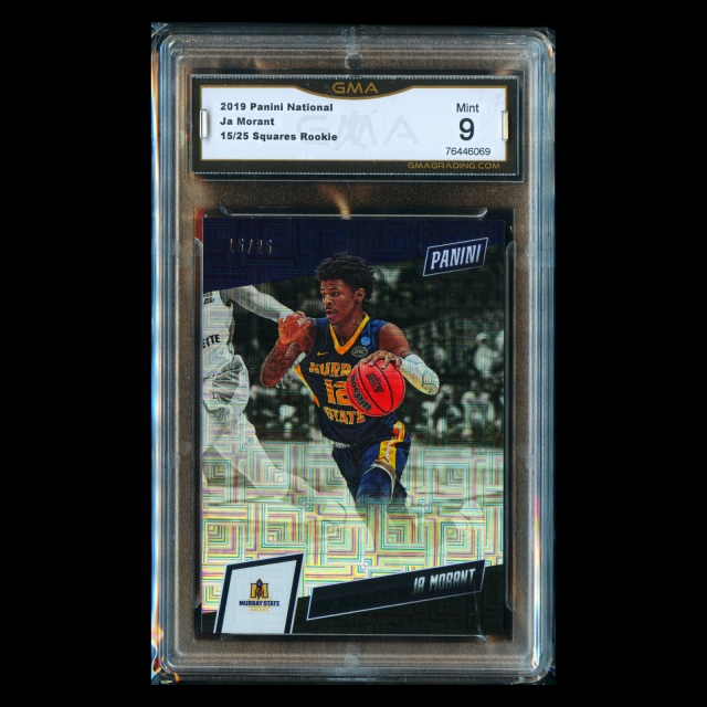 Ja Morant 2019 Panini The National Squares Grizzlies 15/25 Mint 9