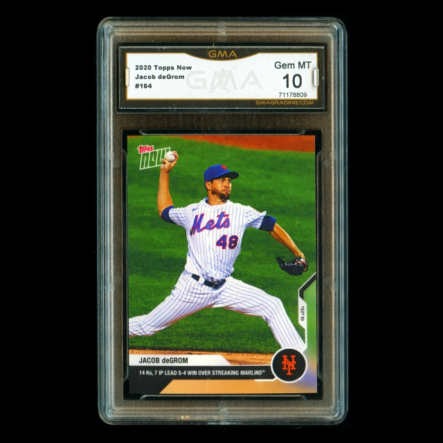 Jacob deGrom 2020 Topps Now Mets | Rangers #164 Gem MT 10