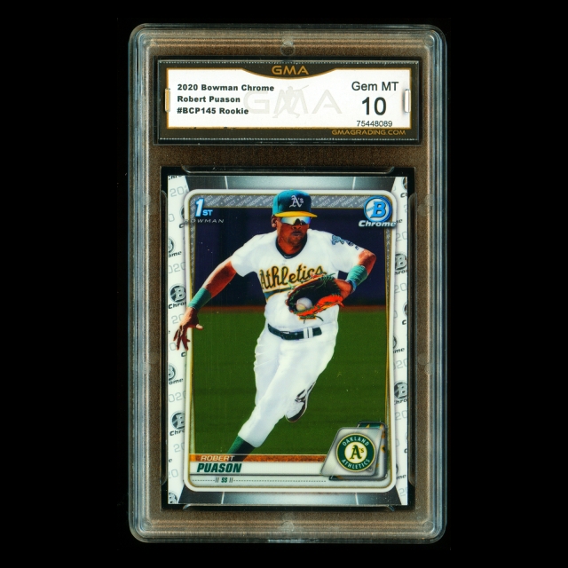 Robert Puason 2020 Bowman Chrome Prospects Athletics Gem MT 10