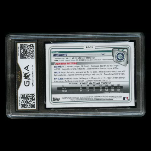 Julio Rodriguez 2020 Bowman Prospect Mariners Gem MT 10