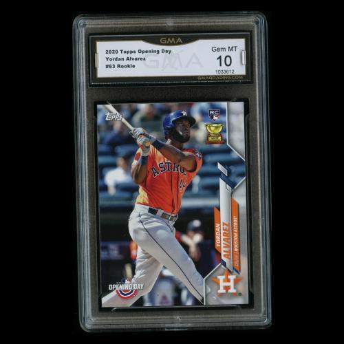 Yordan Alvarez RC 2020 Topps Opening Day Rookie Astros Gem MT 10