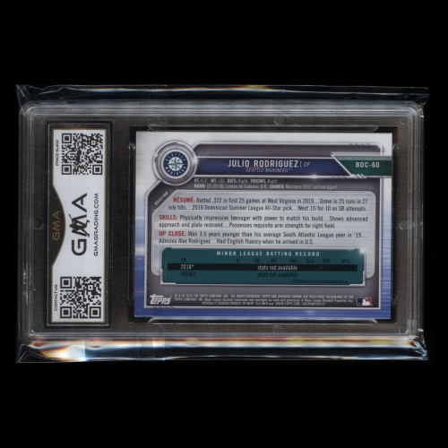 Julio Rodriguez 2019 Bowman Chrome Draft Mariners Gem MT 10