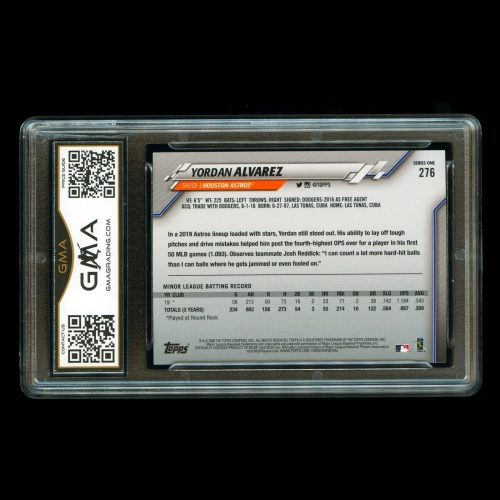 Yordan Alvarez RC 2020 Topps All-Star Rookie Astros #276 Gem MT 10