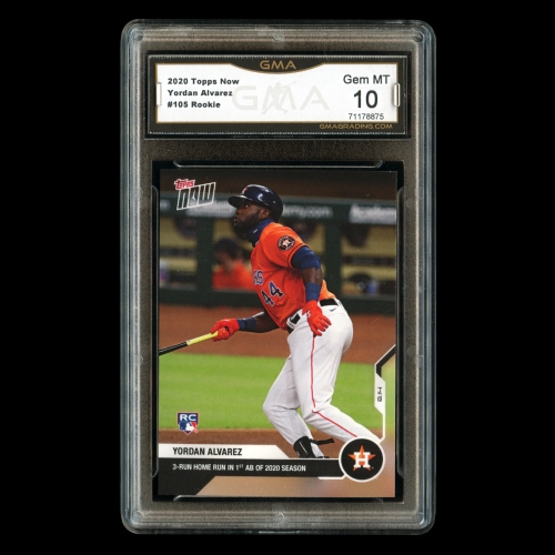 Yordan Alvarez RC 2020 Topps Now Rookie Astros #105 Gem MT 10