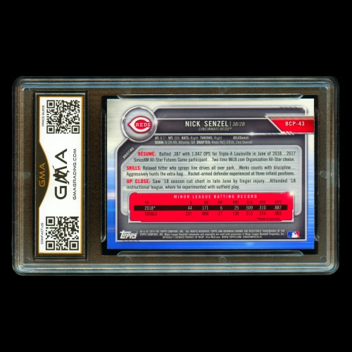 Nick Senzel 2019 Bowman Chrome Prospects Reds #43 Gem MT 10