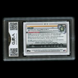 Gus Varland 2020 Bowman Chrome Gold Shimmer Refractor Athletics 22/50 Gem MT 10