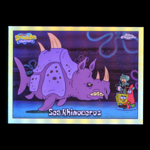 Sea Rhinoceros 2025 Topps Chrome Refractor SpongeBob 25th Anniv. 