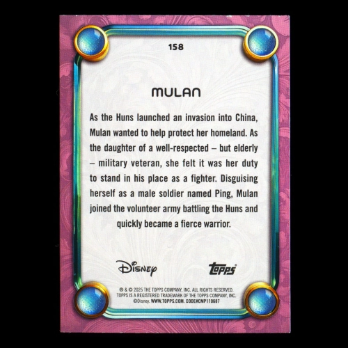 Mulan 2025 Topps Disney Wonder Princess Mulan